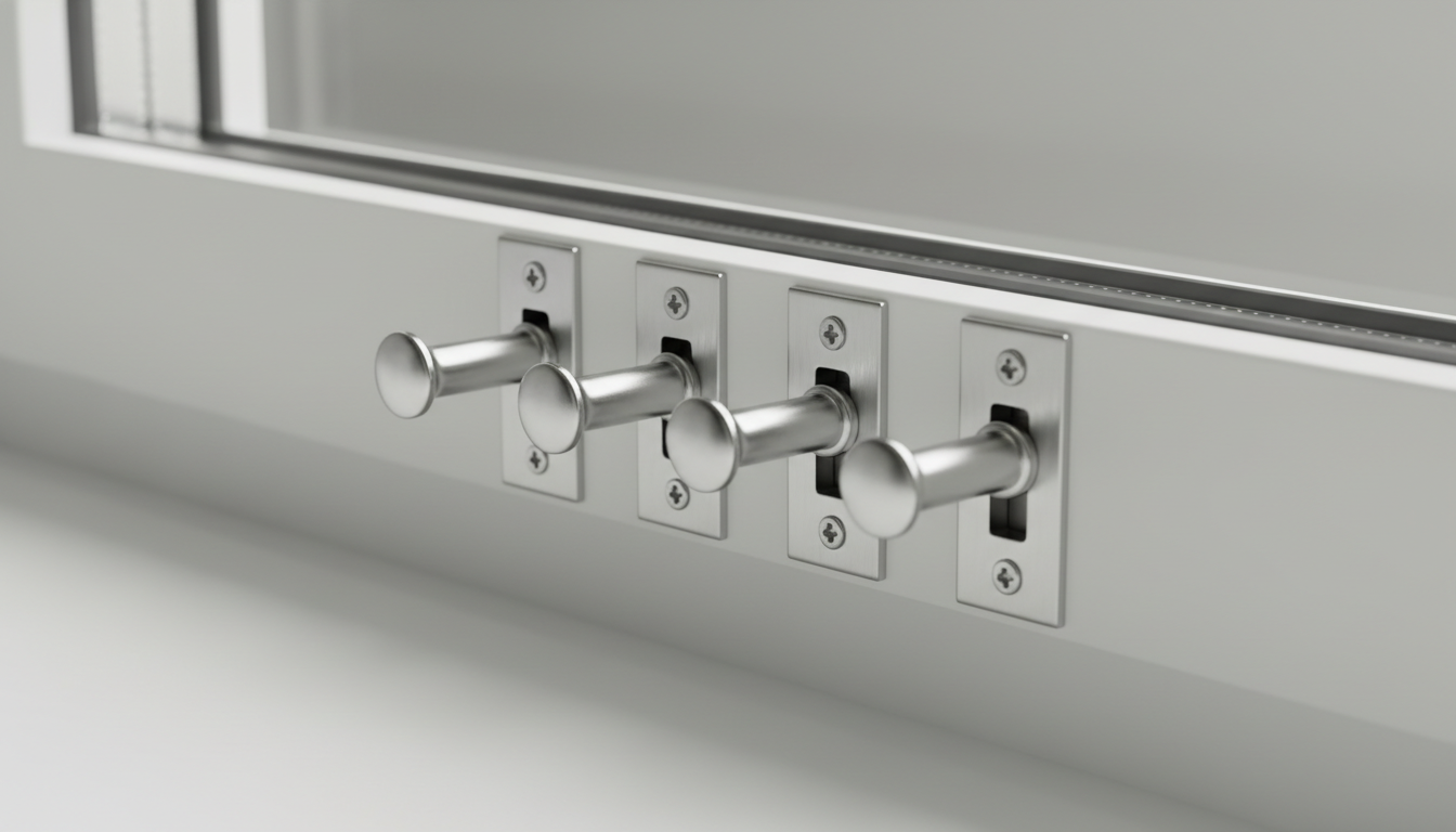 Sicherheitsexperte berät Hausbesitzer, wie sie fenster sichern können; moderne Wohnung, Tageslicht