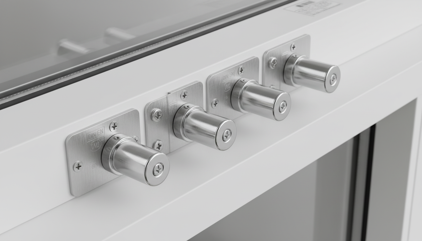 Modernes Einfamilienhaus mit verstärkten Sicherheitsfenstern und Rollläden, zeigt, wie man Fenster sichern kann.