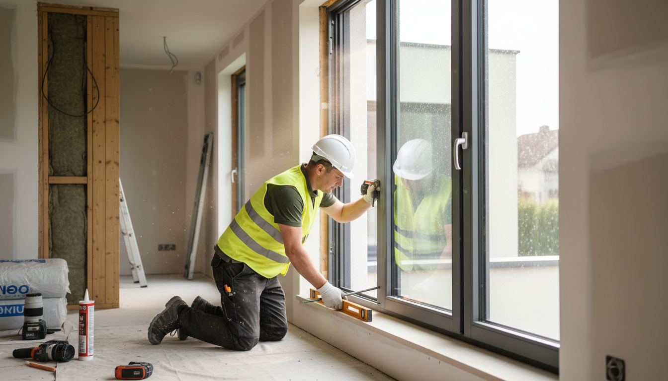 Wohnraumfoto: neu eingesetzte, dreifach verglaste Fenster zeigen Energieeffizienz – passend zur kfw förderung fenster.