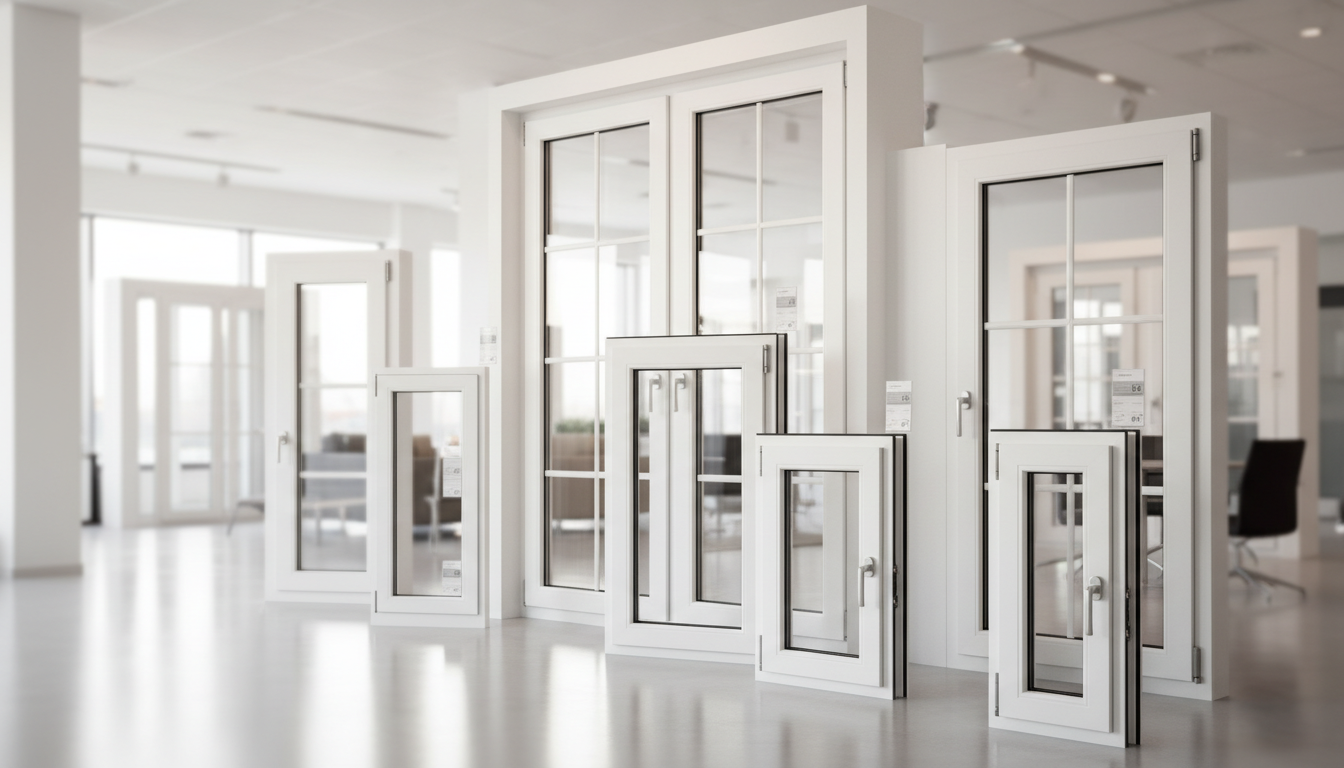 Kunststofffenster Preise im modernen Wohnraum Modernes, helles Wohnzimmer mit großen weißen PVC-Fenstern, viel Tageslicht und Hinweis zu kunststofffenster preise.