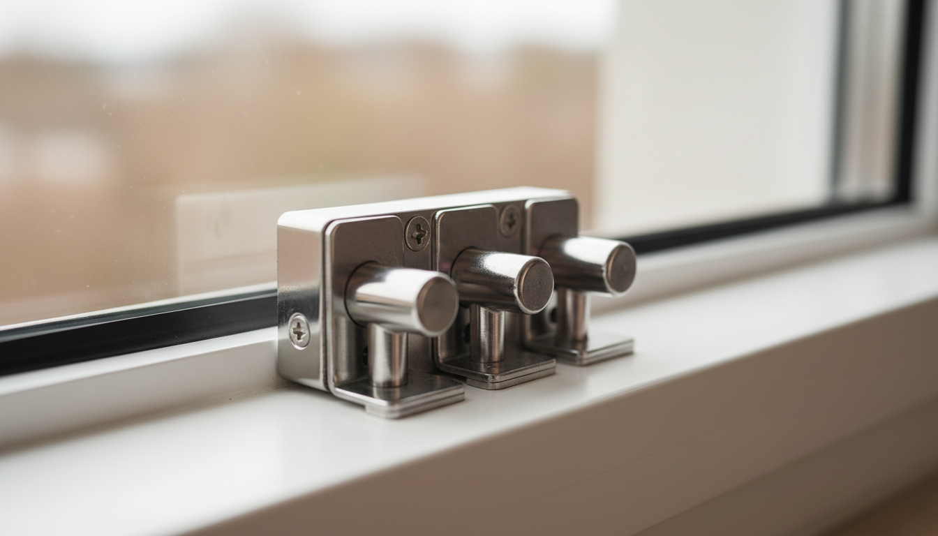 Handwerker installiert rc2 fenster in Wohnhaus, mit Schutzkleidung und Werkzeug, dokumentarische Aufnahme bei Tageslicht