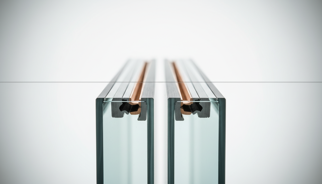 Handwerker installiert zweifachverglasung in modernem Innenraum, setzt Fensterrahmen mit Wasserwaage bei Tageslicht ein.