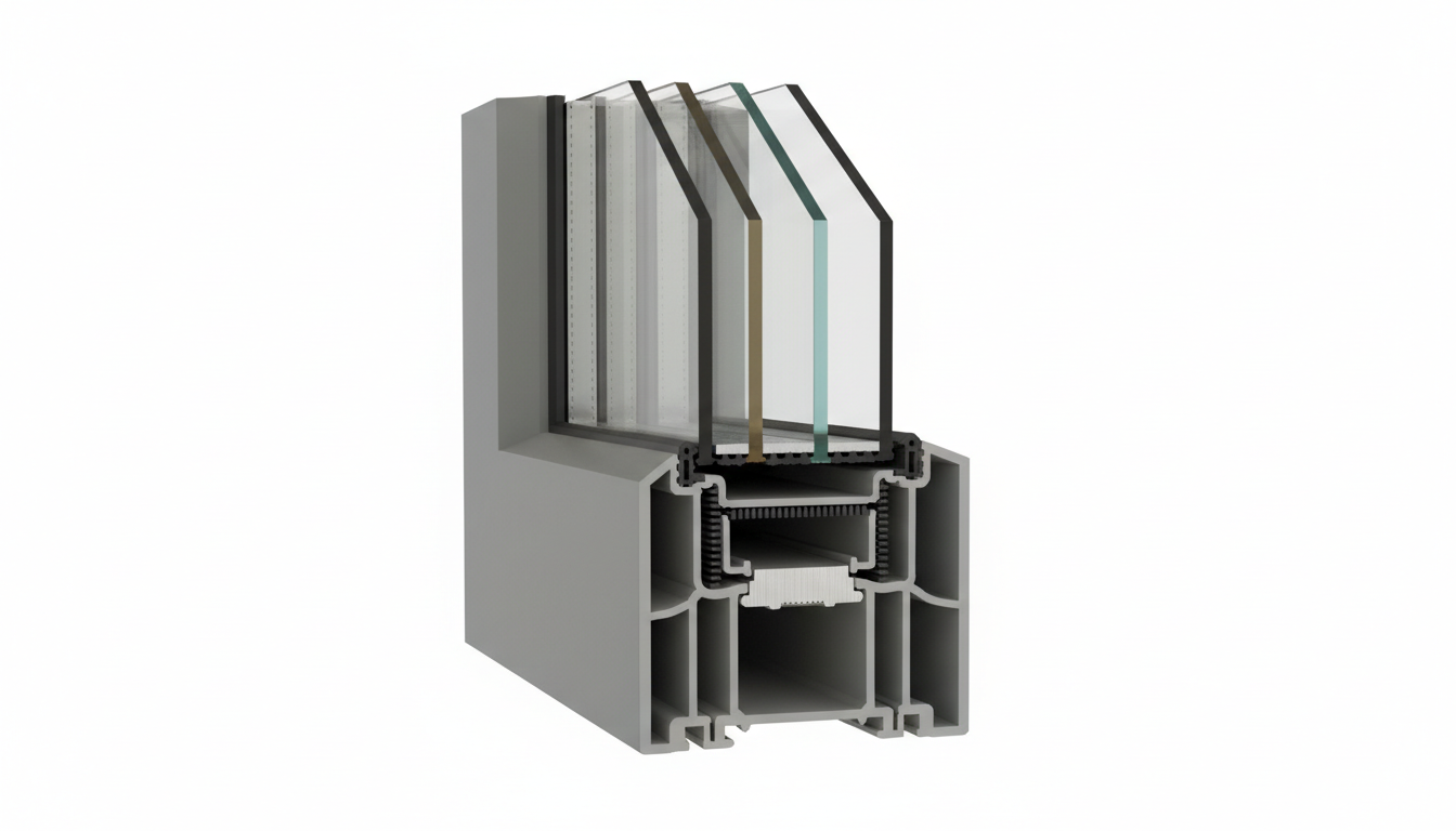 Handwerker montiert schalldämmung fenster auf Baustelle, Werkzeuge sichtbar, dokumentarische Aufnahme