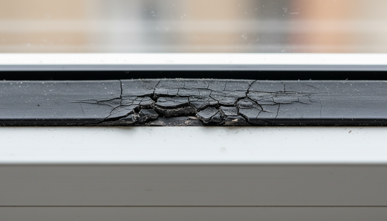 Großes Panoramafenster mit Schiebetür, sichtbarer Türschiene und Dichtprofil, zeigt zugluft fenster im modernen Wohnzimmer