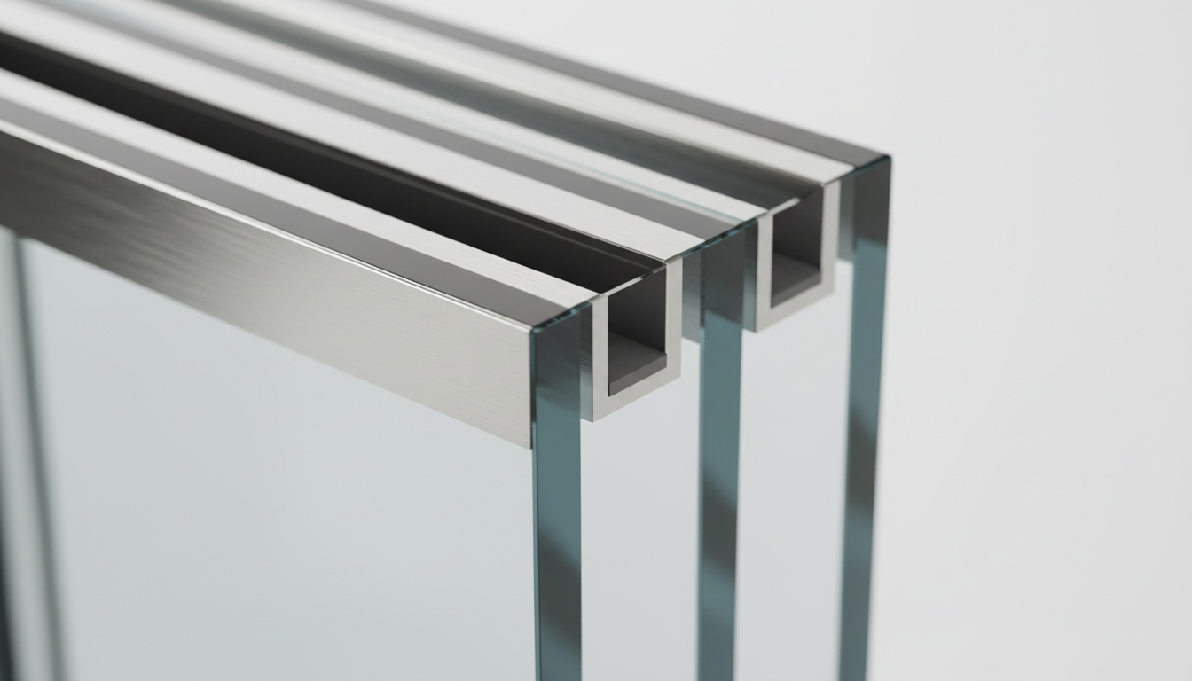 U-Wert-Messung eines doppelt verglasten Fensters mit Wärmebild, Wärmefluss-Pfeilen und Erläuterung zur zweifachverglasung