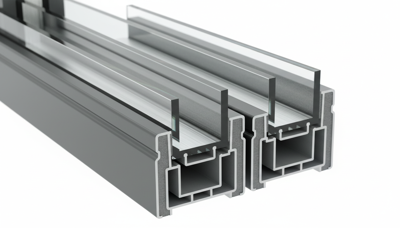 Energie sparen mit Fenstern: Dreifachverglasung erklärt Nahaufnahme einer dreifachverglasten Fensterscheibe mit Isolationsdetails, zeigt wie energie sparen mit fenstern funktioniert