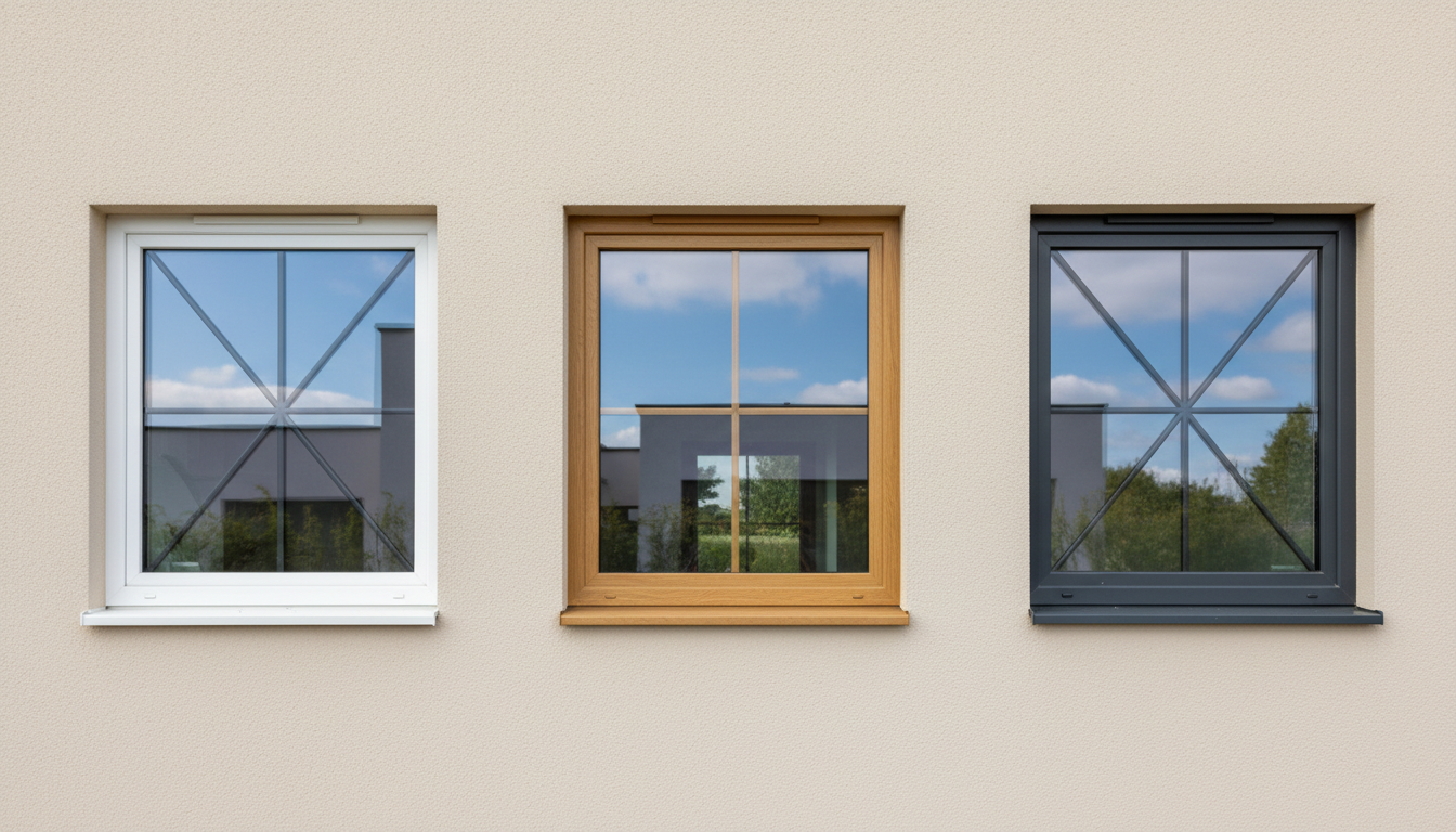 Handwerker montiert Fenster für die Hausfassade, Dämmung und Messwerkzeuge sichtbar, Tageslicht, Detailaufnahme