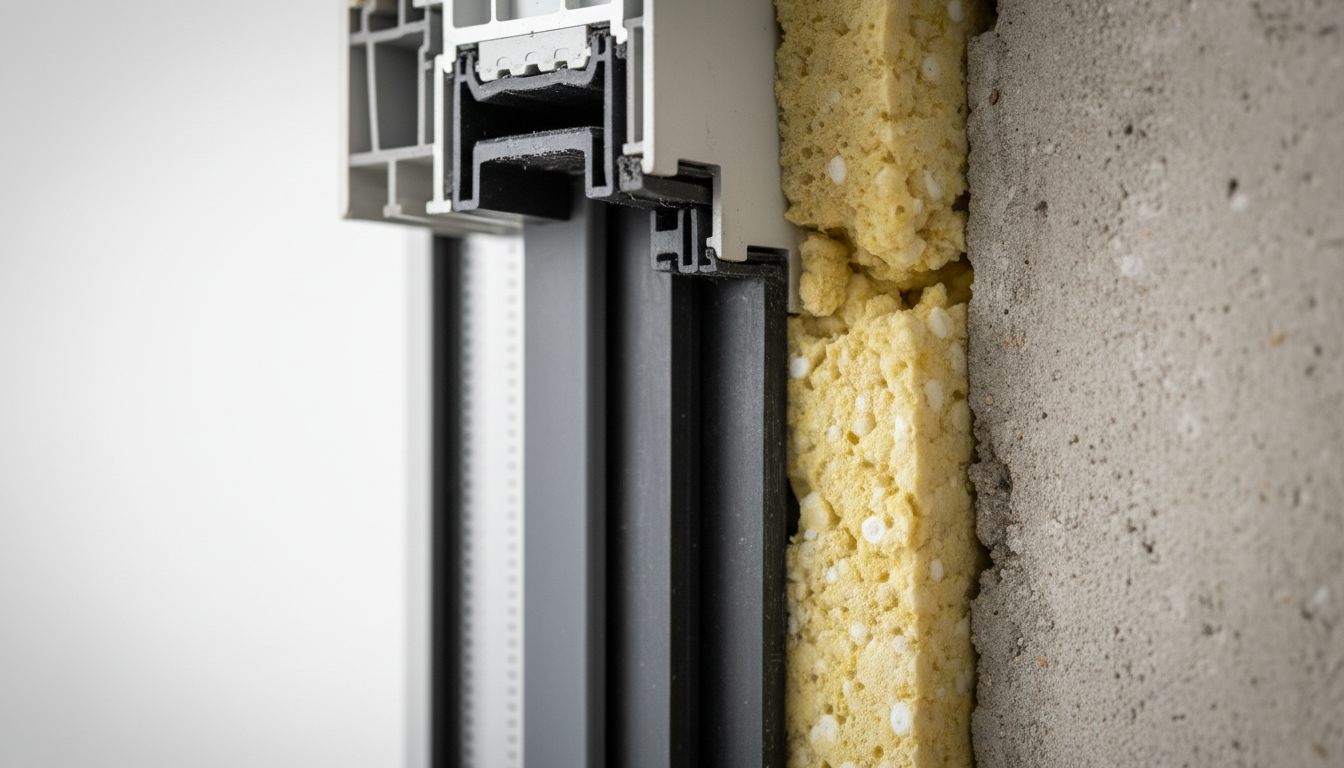 Moderne dreifachverglaste Fenster zeigen perfekte fenster luftdichtheit und Isolierung in hellem, saniertem Wohnzimmer.