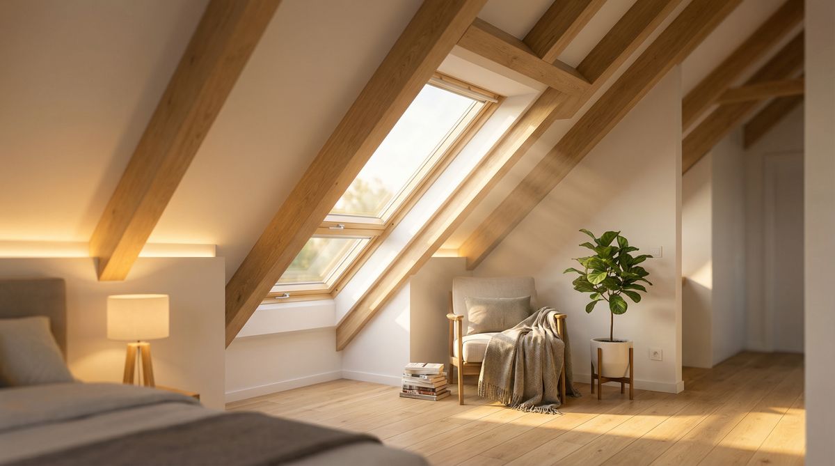 Dachfenster mit professioneller RAL Montage in einem modernen Dachgeschoss