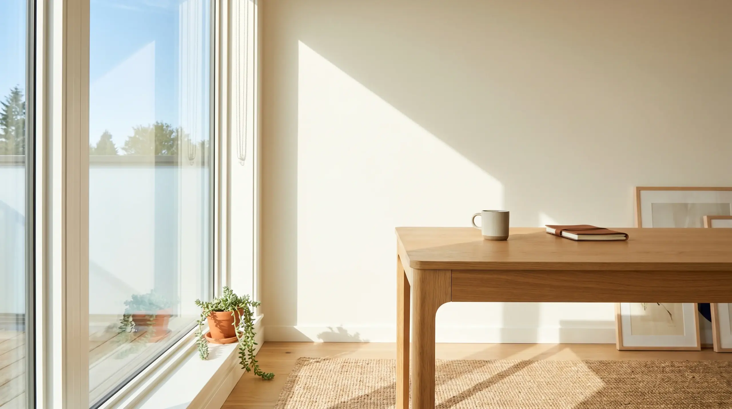Neue Fenster kaufen 2026 – helles Homeoffice mit großem Fenster und Tageslicht