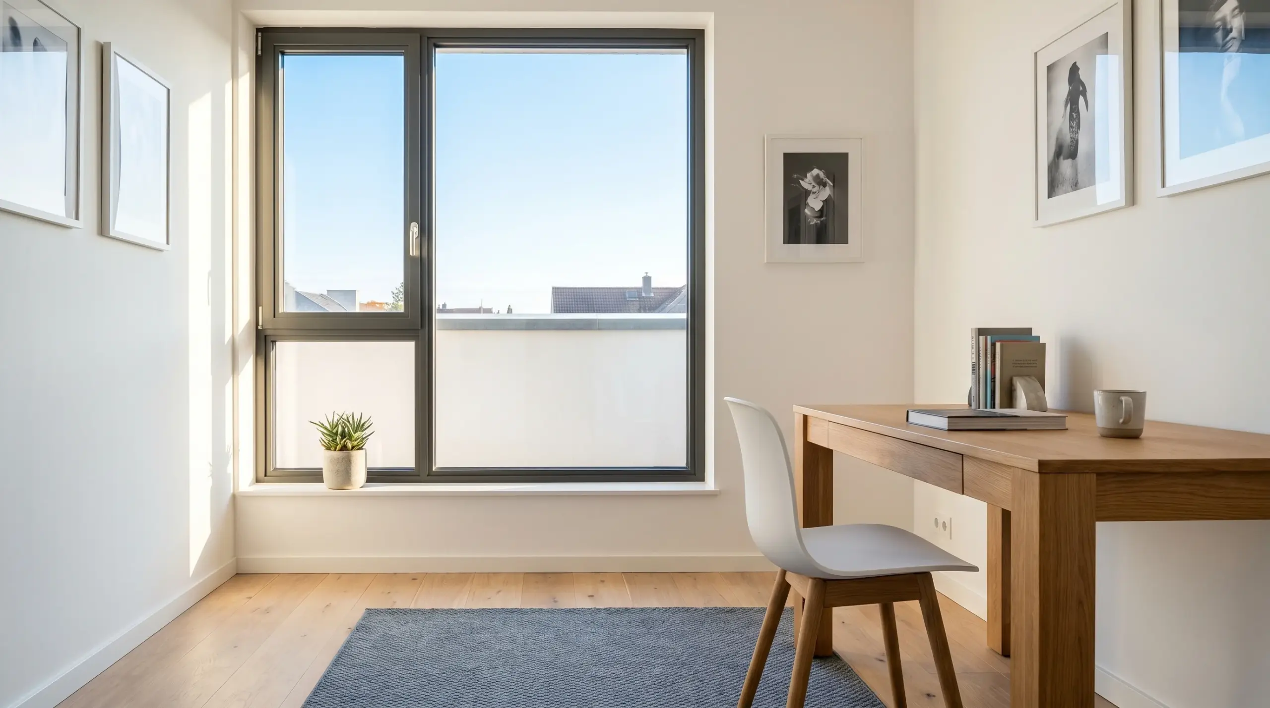 Aluminiumfenster im Homeoffice – schmale Profile für maximalen Lichteinfall