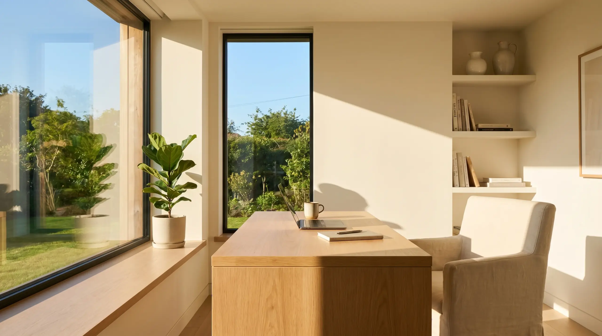 Küchenfenster mit optimaler Dreifachverglasung lässt natürliches Licht herein