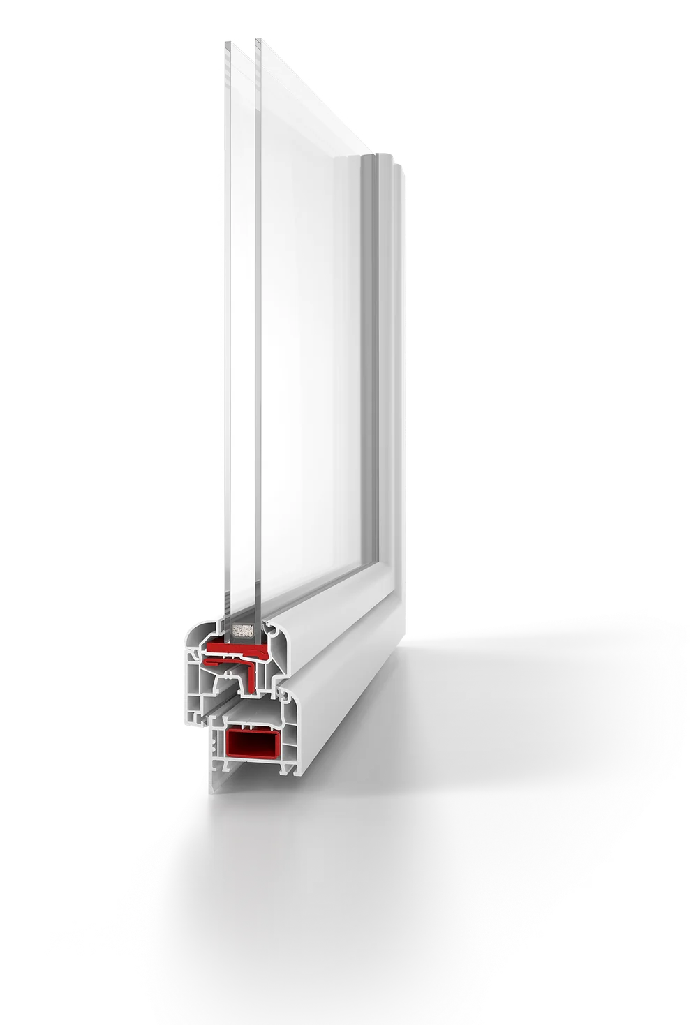 Aluplast IDEAL 2000 Profil-Querschnitt – Kunststofffenster-Basisprofil