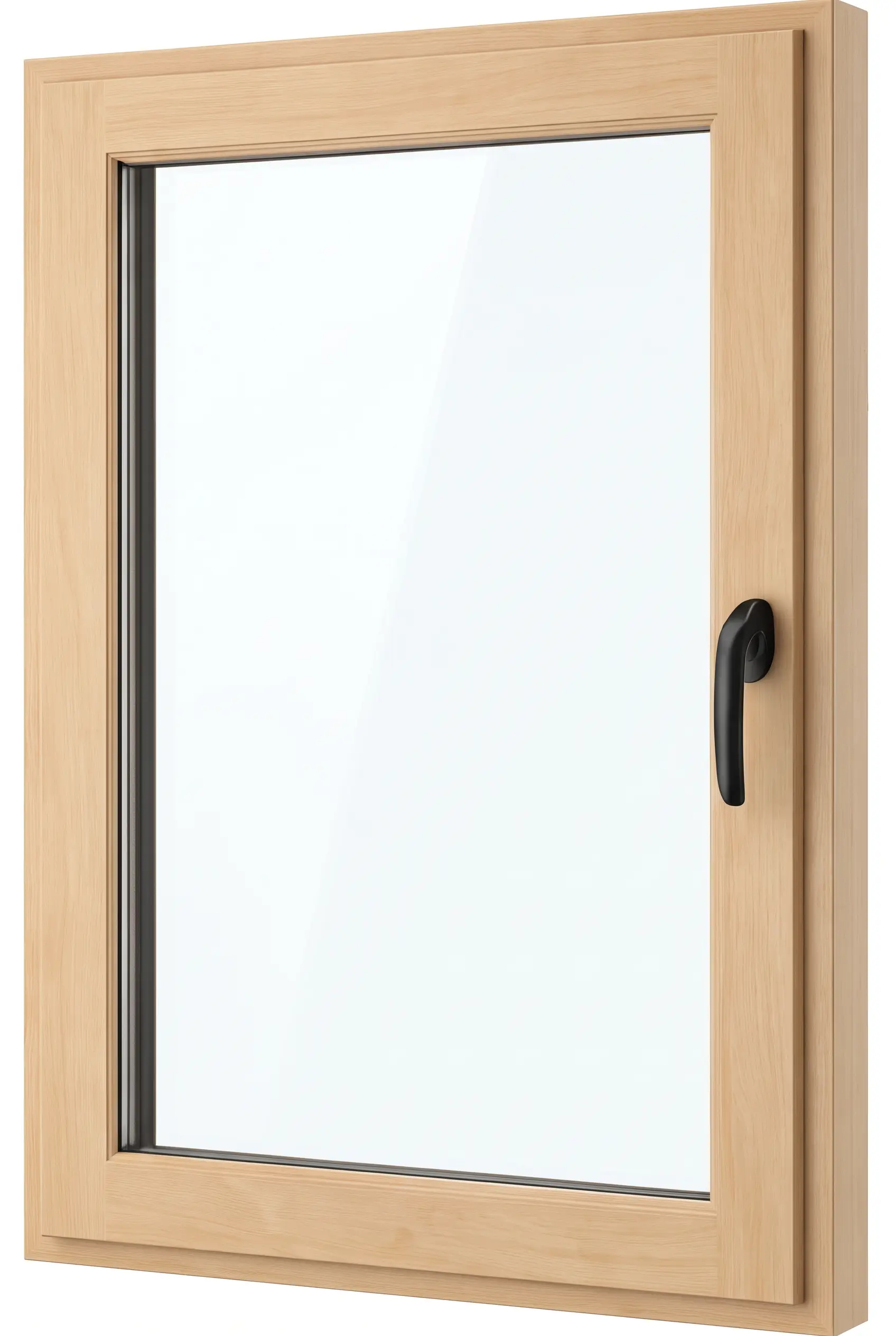 Holz-Alu Fenster mit hellem Naturholzrahmen
