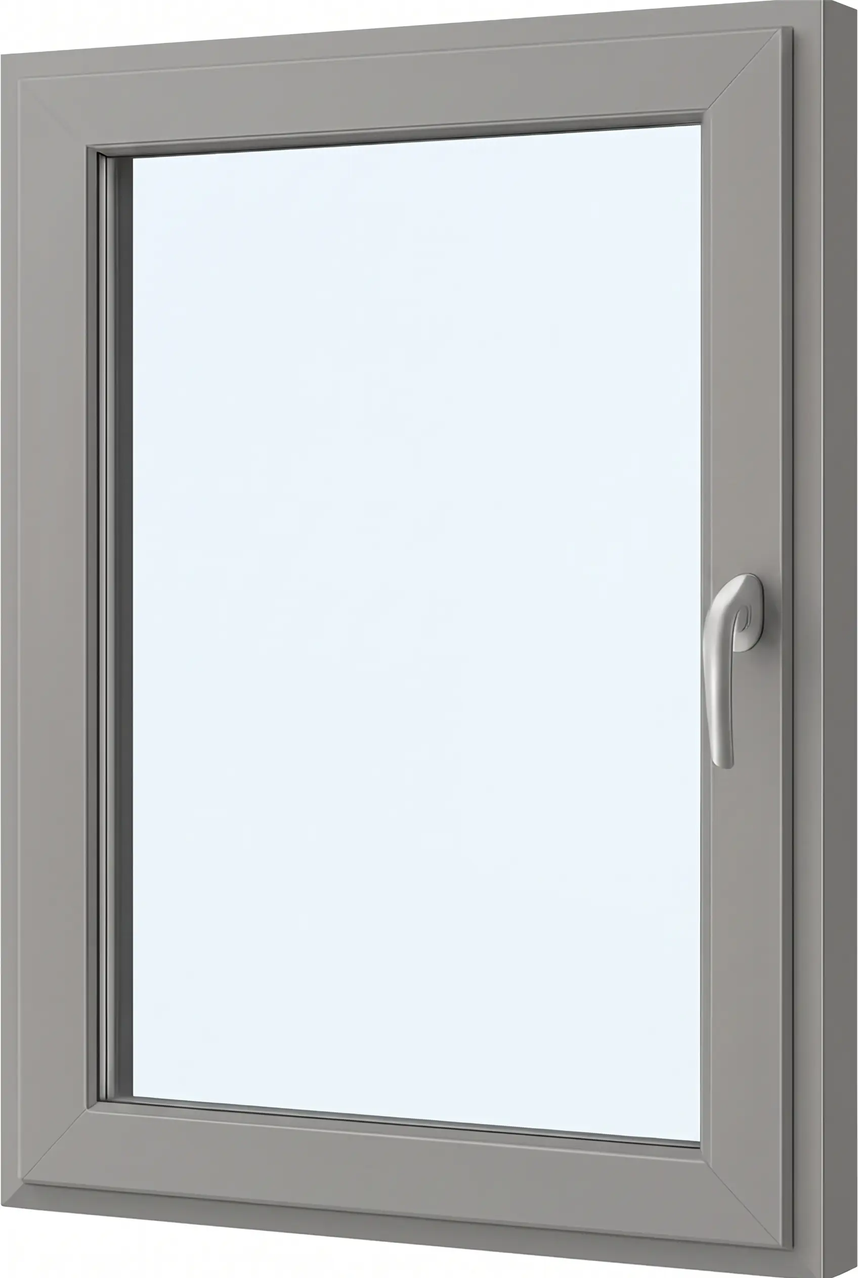 Kunststoff-Alu Fenster mit anthrazitgrauer Aluminiumschale und weißem Kunststoffprofil