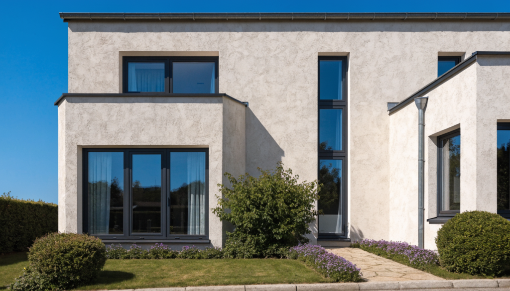 Einbruchschutz Fenster RC2 – modernes Einfamilienhaus mit anthrazitfarbenen Sicherheitsfenstern