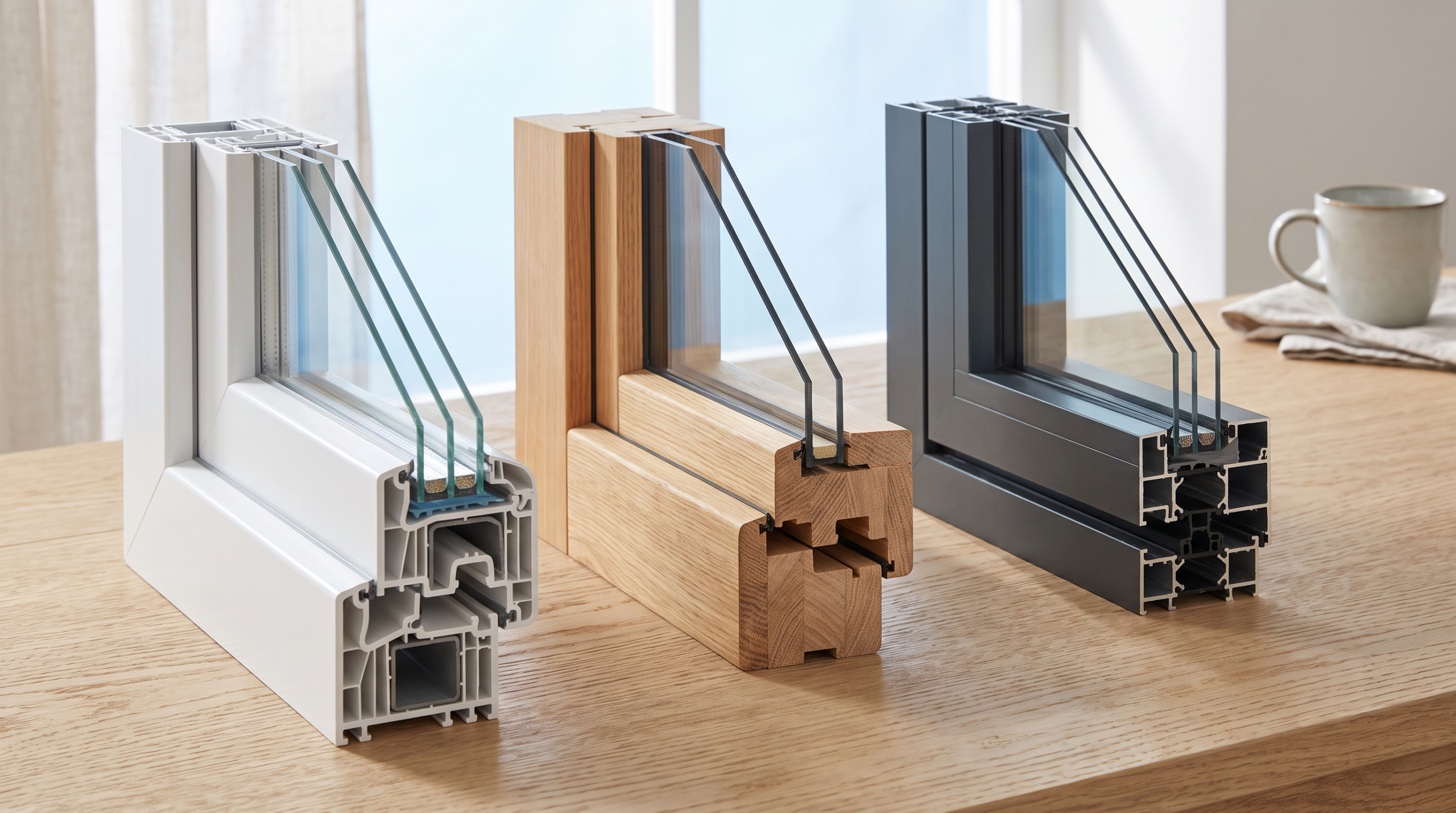 Fenster Lebensdauer nach Material: Fensterrahmen-Profile aus Kunststoff, Holz und Aluminium im direkten Vergleich