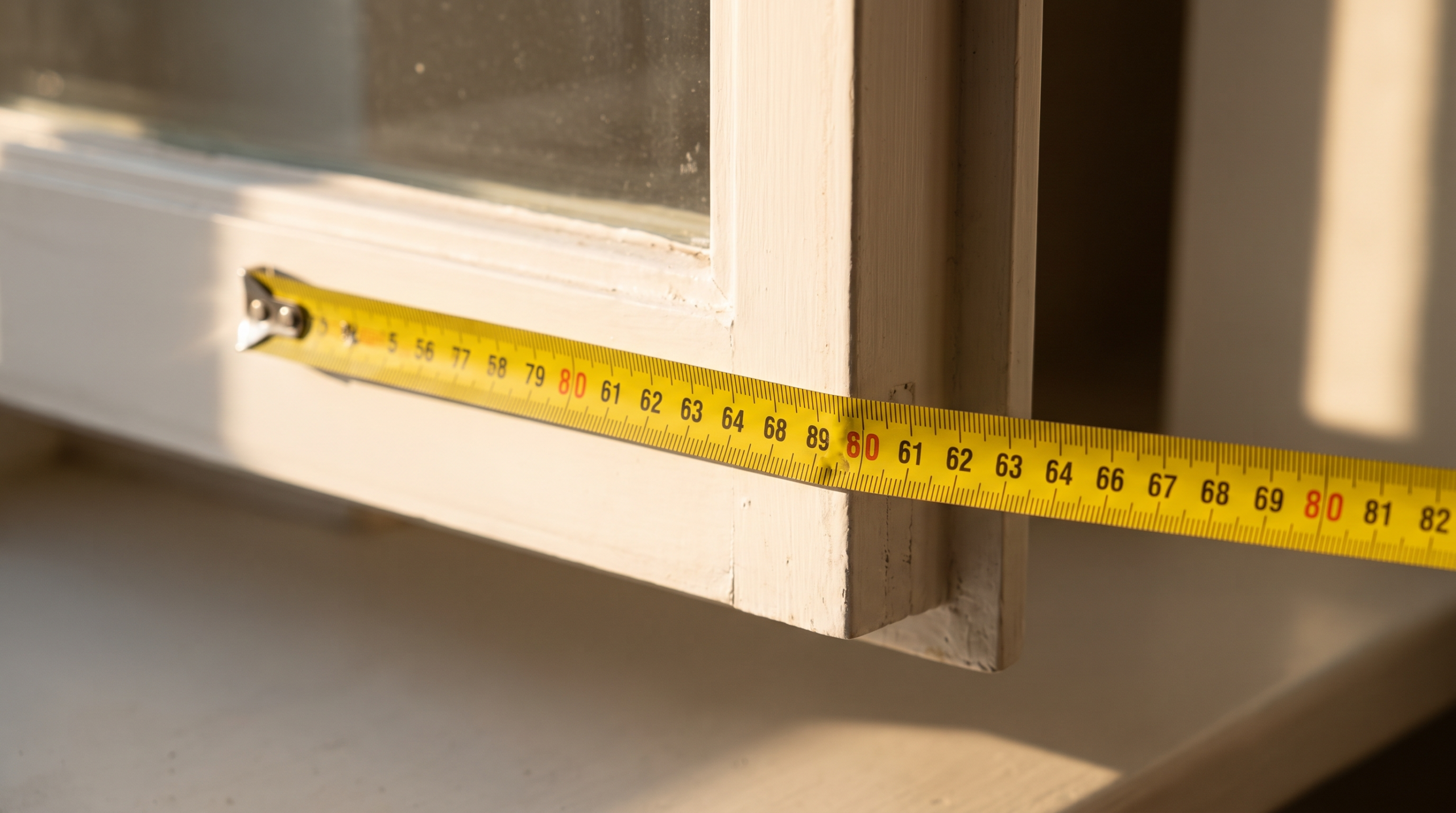 Maße am Fensterrahmen prüfen vor dem Kauf von Fenster B-Ware