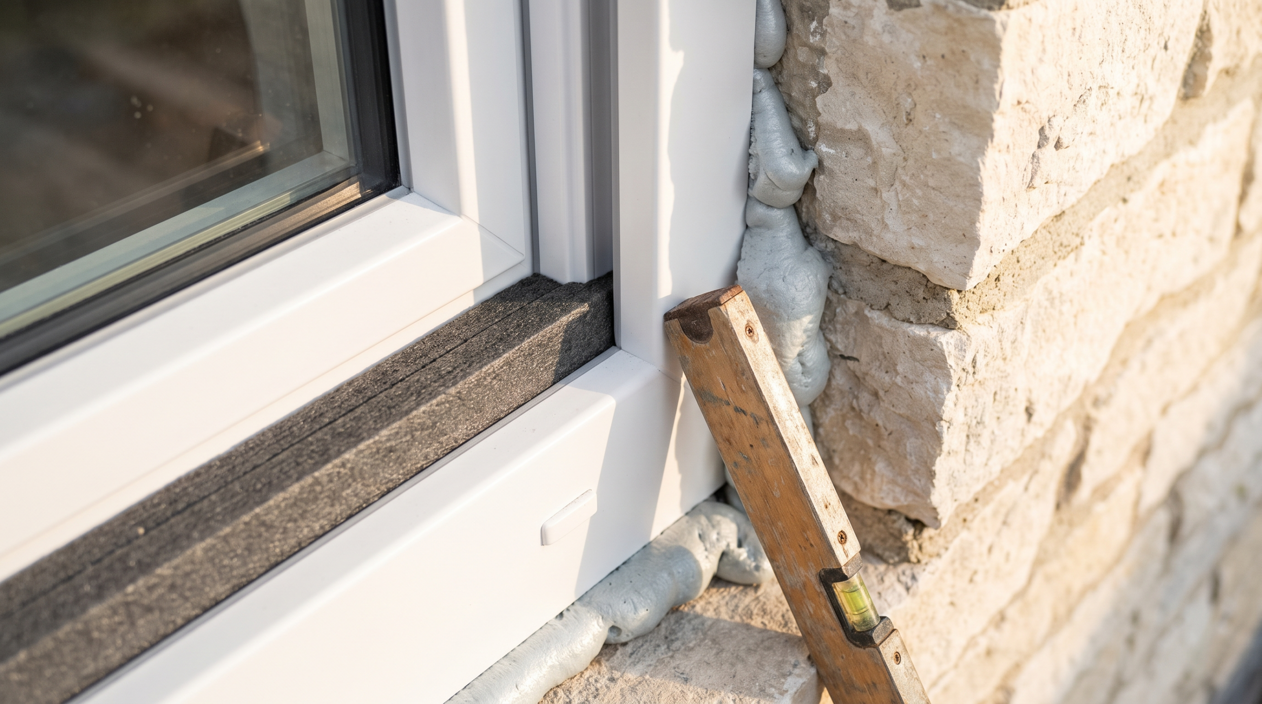 Fenster einbauen nach RAL-Montage: Dichtband und Dämmung im Detail am Rahmen