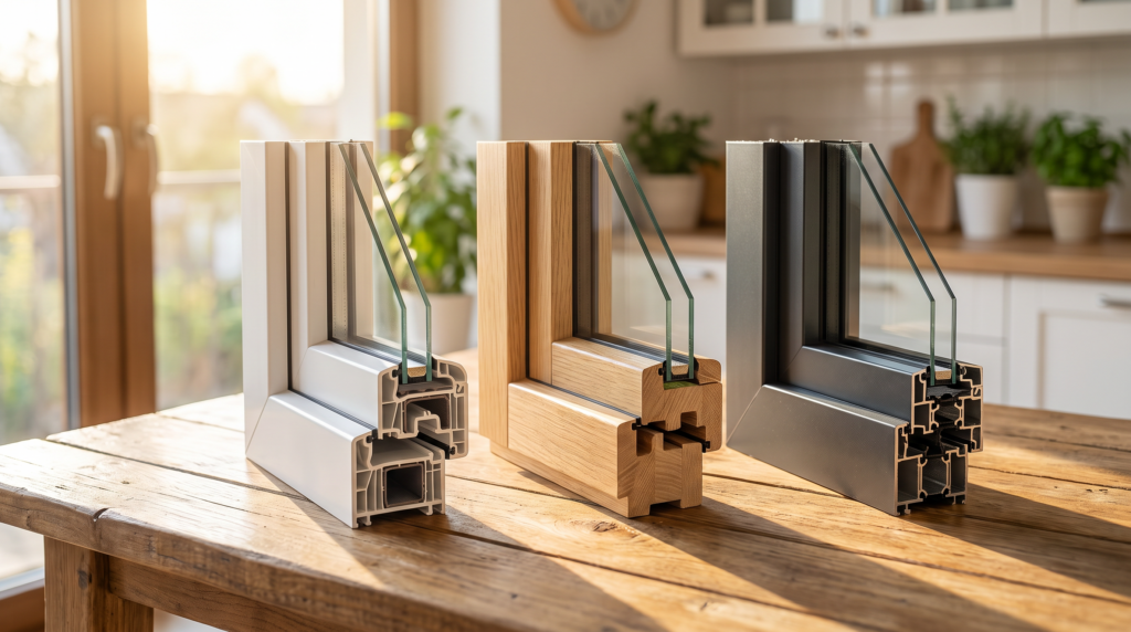 Fenster Preise 2026 – Materialvergleich Kunststoff, Holz und Aluminium im Querschnitt